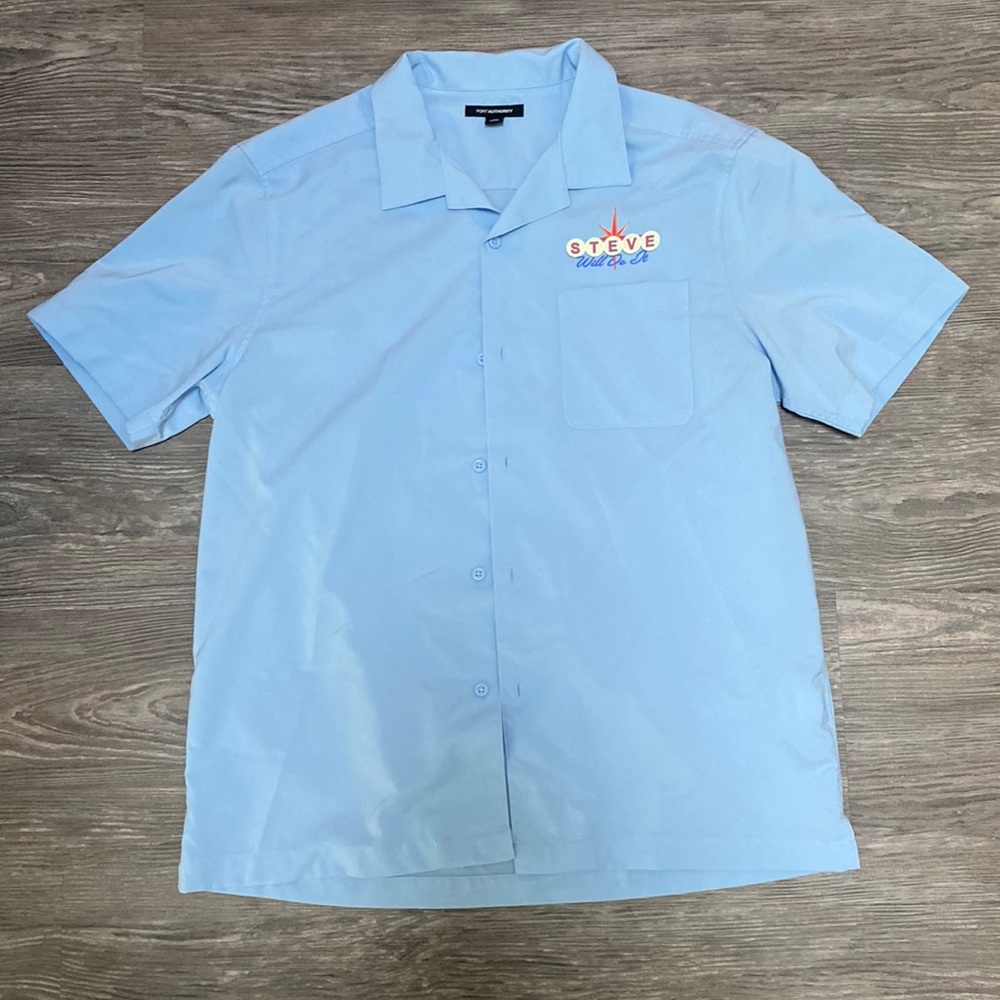 Stevewilldoit gambling Vegas short sleeve button down shirt Large